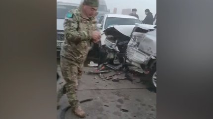 Қонаев-Алматы тас жолында 18 көлік соқтығысты