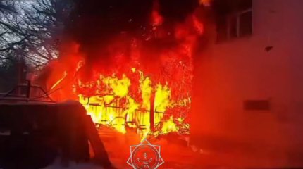 Парк аттракционов загорелся в центре Шымкента