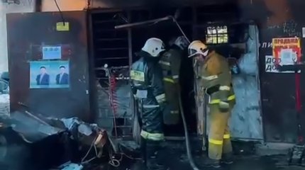 Станки шиномонтажки горели в Шымкенте