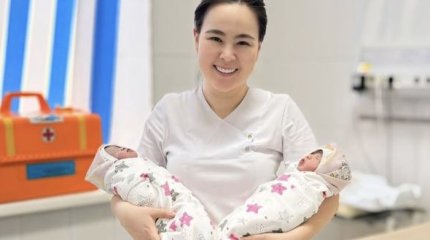 Девять двоен родилось в первый день Нового года в Казахстане