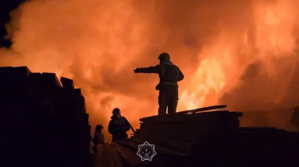 Древесный рынок вспыхнул ночью в Мангистау