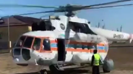 Скорая помощь с неба: мужчину в тяжёлом состоянии доставили в больницу на вертолёте в ЗКО