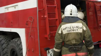 ТЖМ қызметкерлері жанып жатқан үйден газ баллонын шығарды