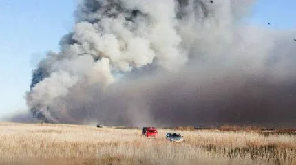 Из-за пожара на «Тухлой балке» Атырау задыхается от запаха гари