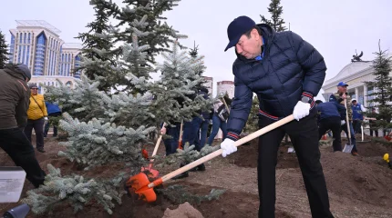 Мәжіліс депутаттары Астанада 140 түп ағаш екті