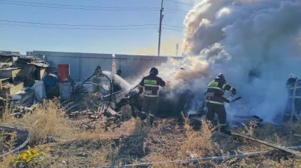 ТЖМ құтқарушылары өрт кезінде жарылыстың алдын алды
