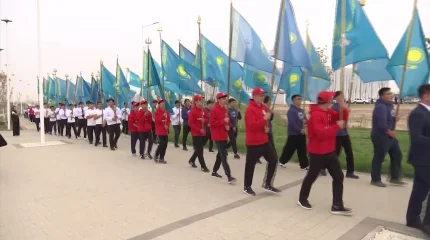 Шымкентте мемлекеттік туды көтеру рәсімі өтті