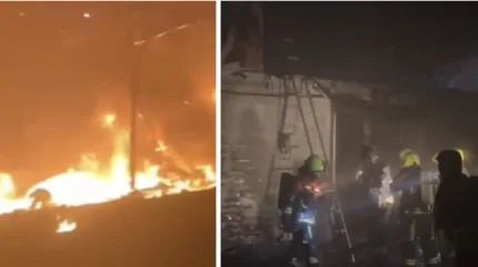 Крупный пожар произошел на столичном рынке