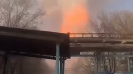 Таразда фосфор қоймасында жойқын жарылыс болды