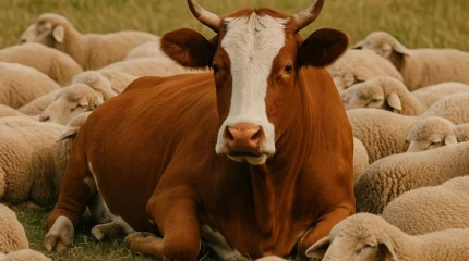 Корова сбежала от мясника и притворилась овцой в Германии