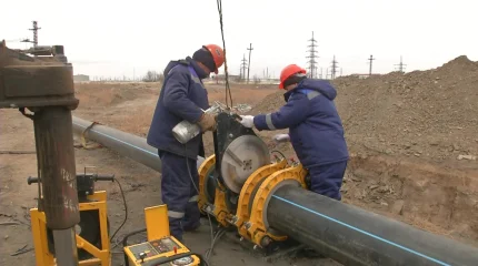 Ұлытау облысының Сәтпаев қаласында су және кәріз құбырлары жаңартылып жатыр