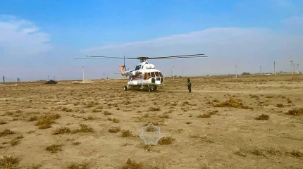 Четырехмесячного малыша экстренно доставили вертолётом в Кызылорду