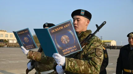 В Мангистауской области более 700 новобранцев приняли Военную присягу