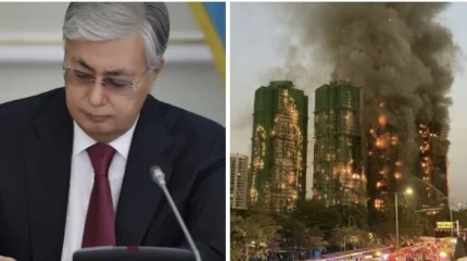 Токаев выразил соболезнования Си Цзиньпину в связи с трагедией в Гонконге