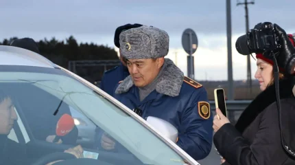 СҚО-да ПД бастығы қауіпті жол учаскелерін тексерді