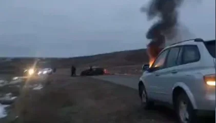 Қарағанды облысында инкассатор көлігі өртеніп, жүргізуші қаза тапты