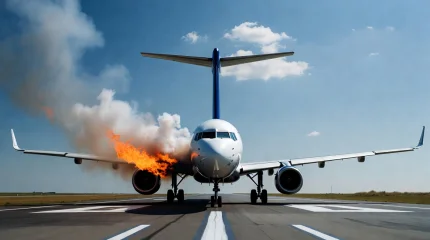 Самолёт загорелся на взлётной полосе в аэропорту Сан-Паулу: 180 пассажиров эвакуируют