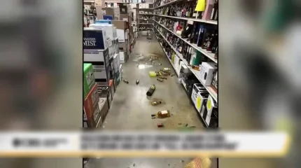 Енот разгромил алкогольный магазин в США и уснул пьяным в туалете