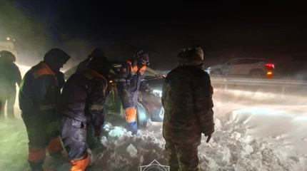 Десятки людей эвакуировали из снежных заносов в Алматинской области