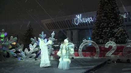 Огни новогодних ёлок одновременно зажгли во всех районах Алматы