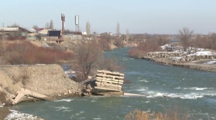 Жамбылда Талас өзенін жағалай жатқан 6 елдімекенді су басу қаупі төніп тұр