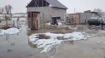 Село затопило в Алматинской области