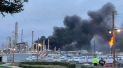 На нефтеперерабатывающем заводе в Калифорнии произошел пожар