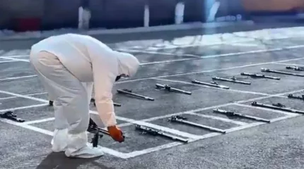 Қызылордада полицейлер айналымнан алынған қаруды жойды