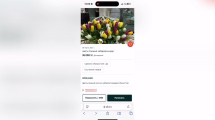 Қыздар мерекеде алған гүлдерін сатып жатыр