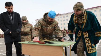 В воинской части 5573 Национальной гвардии прошла военно-спортивная эстафета в честь Наурыза