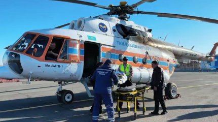 Ребёнка доставили в больницу Усть-Каменогорска на вертолёте