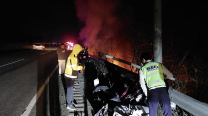 Четверо казахстанцев разбились на скоростной автомагистрали в Корее