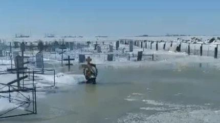 Қостанай облысында зират су астында қалды