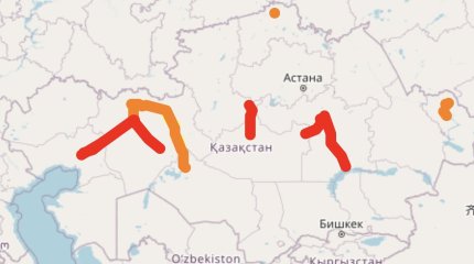 Дороги закрыты из-за непогоды в шести областях Казахстана