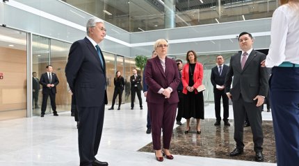 Президенты Казахстана и Словении посетили Международный финансовый центр Астана