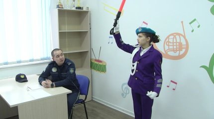 Астанадағы №55 мектепте «Жол қозғалысының жас инспекторлары» байқауы өтті