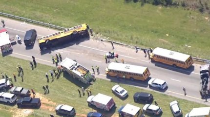 35 оқушы мінген автобус аударылып қалды