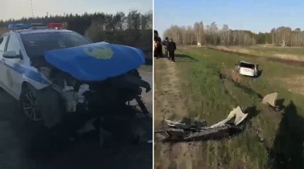 Полицейское авто столкнулось с минивэном в Костанайской области