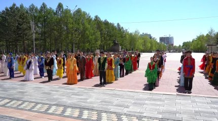 Қостанайда бірлік күніне арналған флешмоб ұйымдастырылды