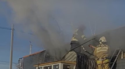 Кафе загорелось в Костанайской области