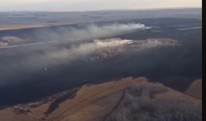 Большой степной пожар тушили в Костанайской области