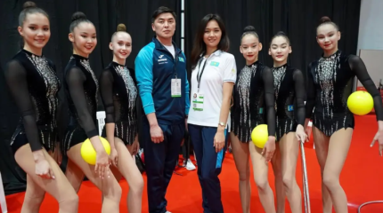 Казахстанские гимнастки завоевали еще одно золото на чемпионате Азии в Сингапуре