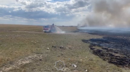 Полигон ТБО загорелся в области Абай