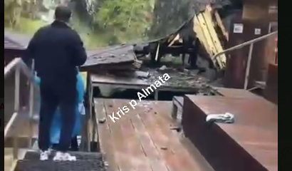 Ливень вызвал камнепад в ущелье Алма-Арасан