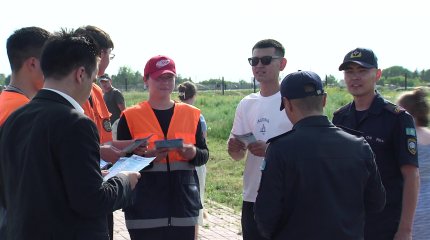 "АМАNАТ" партиясының "Жастар рухы" ЖҚ еріктілері судағы қауіпсіздікті қадағалауда