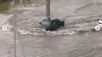 Кокшетау затопило из-за мощного ливня