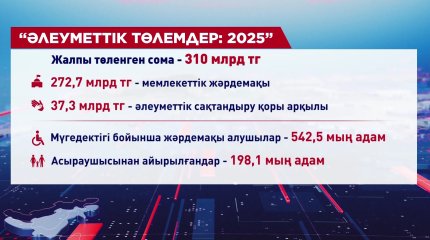 Әлеуметтік төлемдер үшін 310 млрд теңге бөлінді