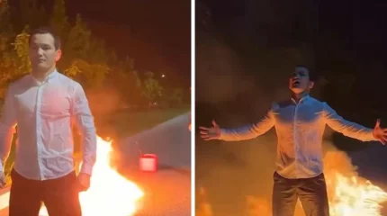 Қазақстандық блогер өзін-өзі өртеп жібере жаздады