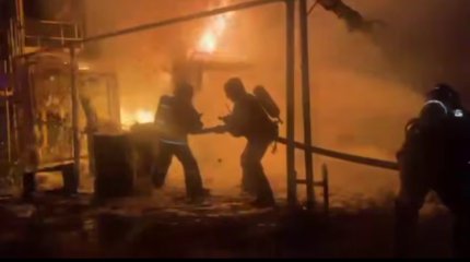 Асфальтный завод горел этой ночью в Костанае