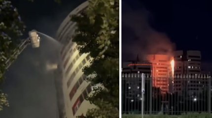 «Семь бочек» загорелись в Астане: пламя охватило 10 этажей